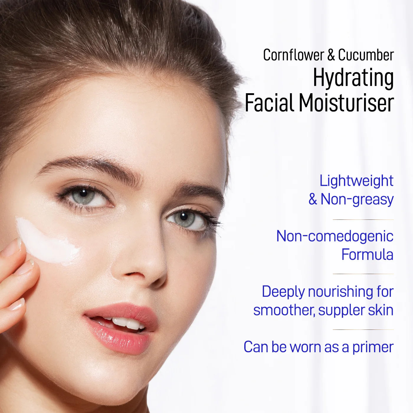 Hydrating Facial Moisturizer - Cornflower & Cucumber - 50 mL
