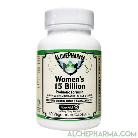 15 Billion Women's Probiotic • Formulated Specifically for Women • SURVIVES STOMACH ACID • Shelf Stable • Synbiotic-Vitamins & Supplements-AlchePharma