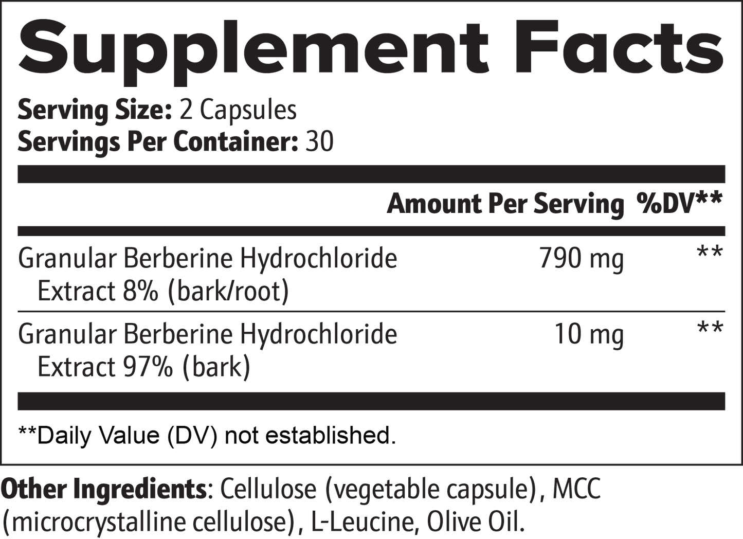 Berberine - 60 Capsules