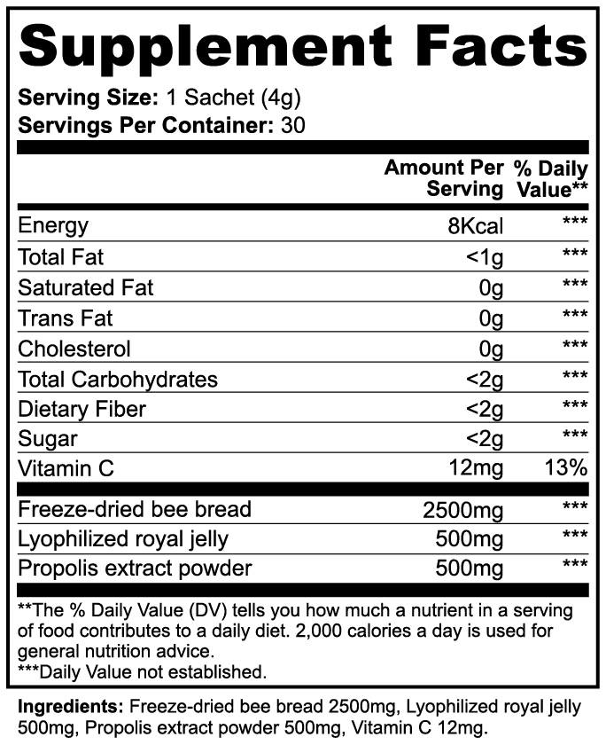 Solikka Bee Bread Powder 30 Ct