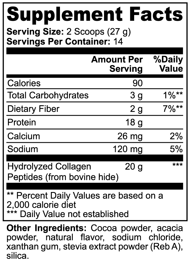 Solikka Grass-Fed Collagen Peptides Powder (Chocolate) 13.33 oz