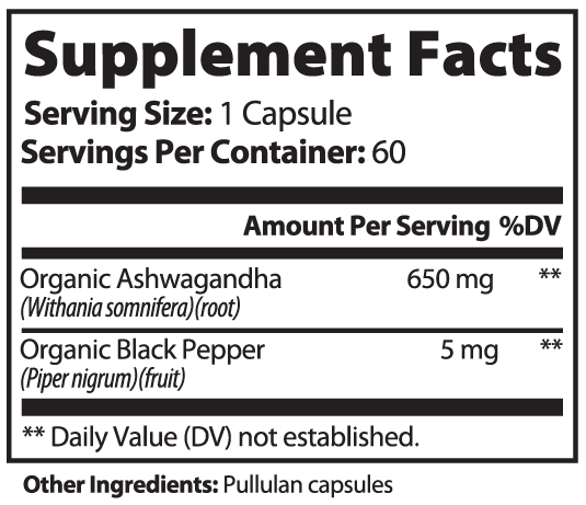solikka Ashwagandha with Black Pepper 60 Ct