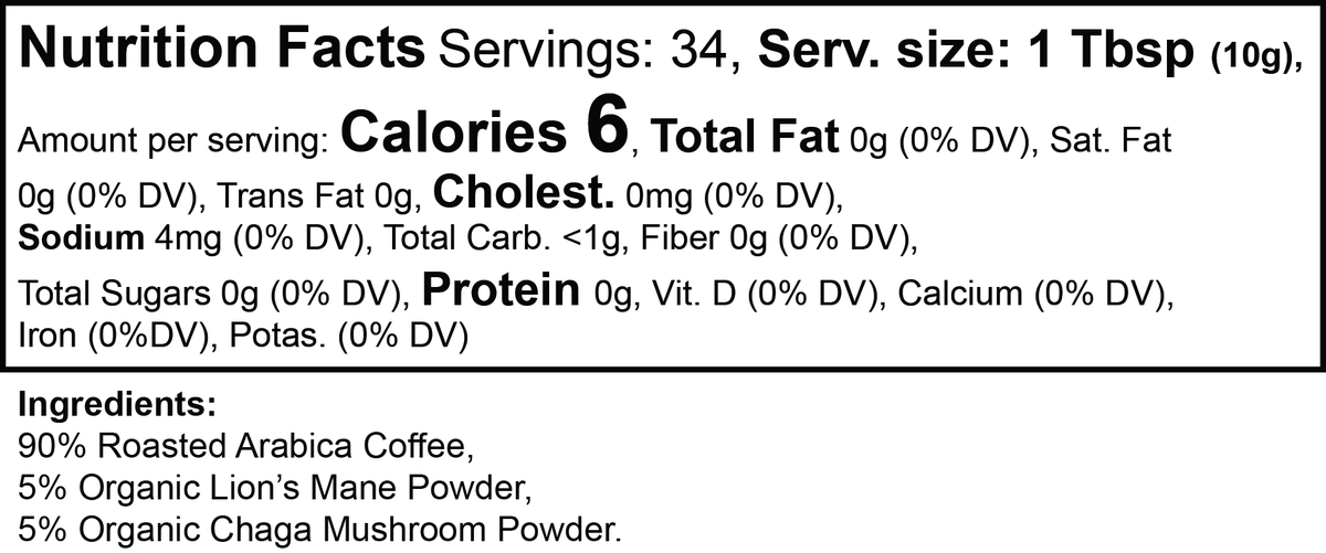 solikka Vitality Mushroom Coffee (Medium Roast) 12 Oz