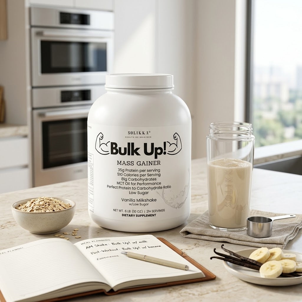 6lb Bulk Up! Mass Gainer Vanilla Milkshake w/Low Sugar