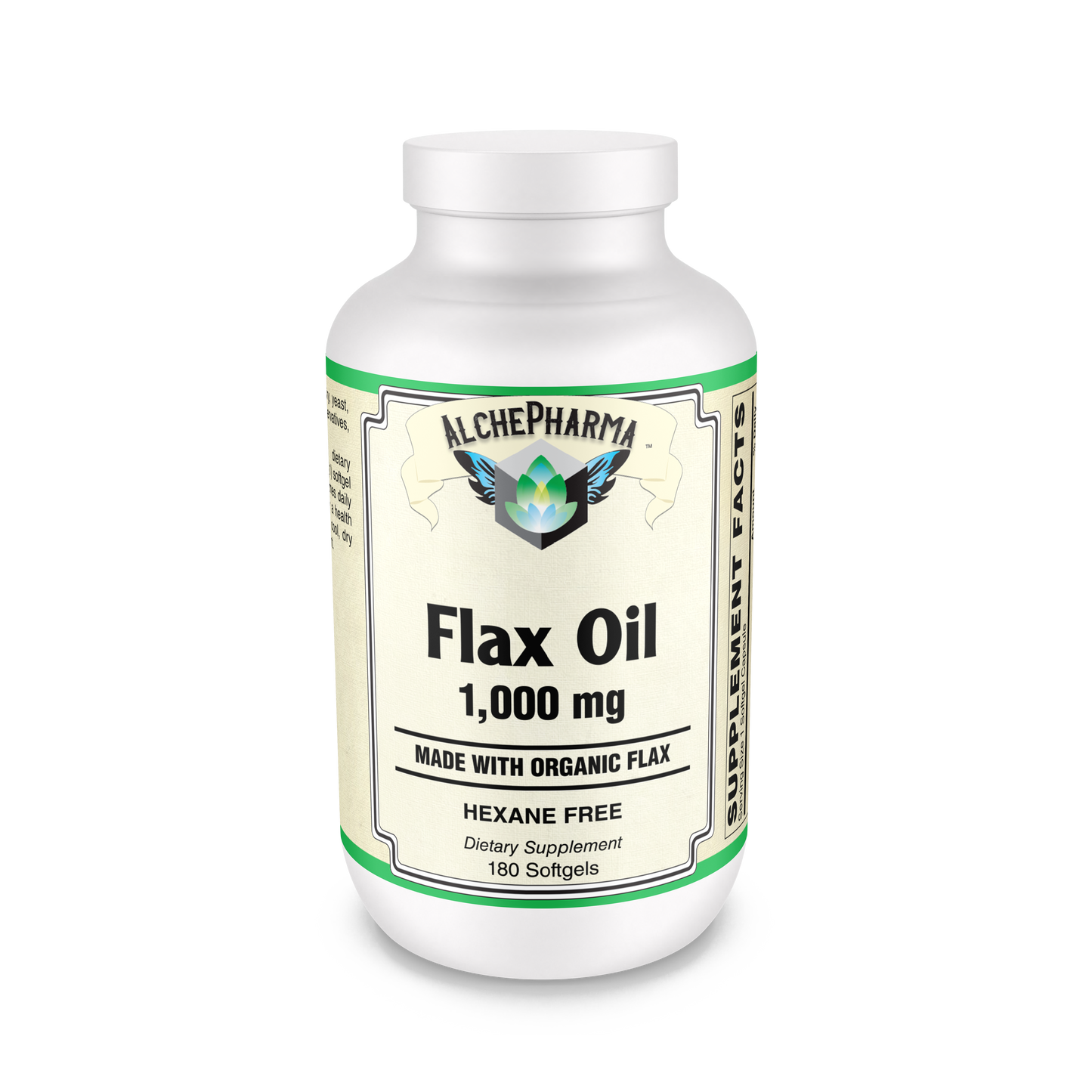 Flax Oil 1,000 Mg - Made with Organic Flax, Hexane Free Softgels