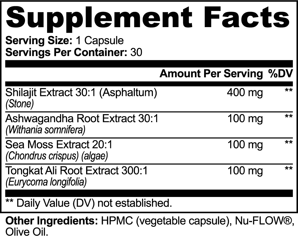 solikka Shilajit Adaptogen Complex - 30 Caps