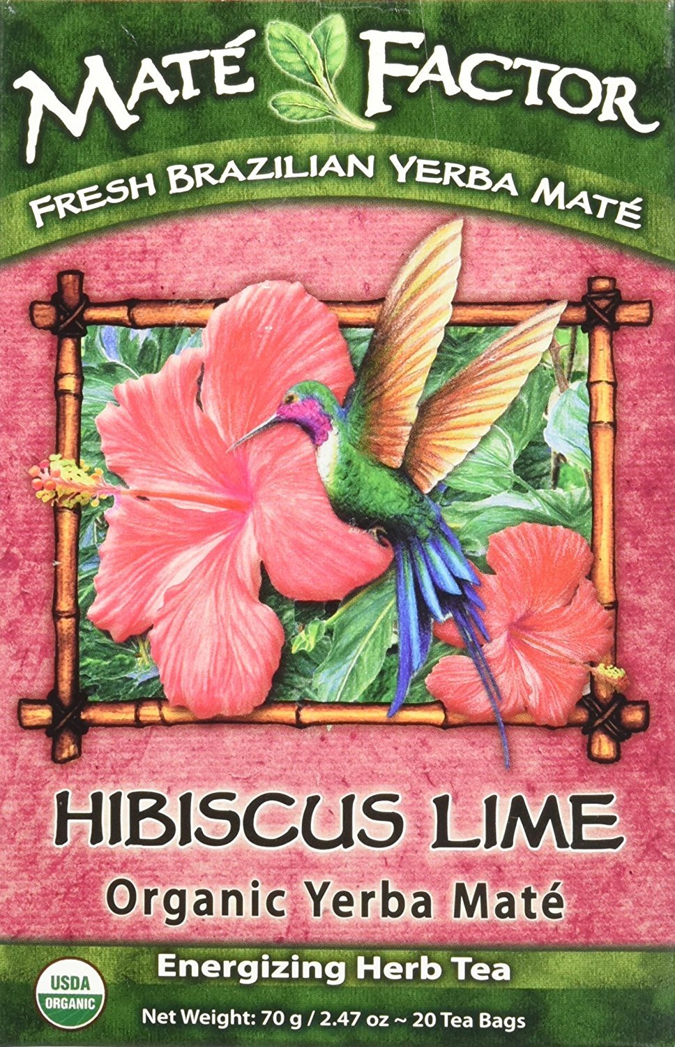 Maté Factor Hibiscus Lime Organic Yerba Maté 20 Bag