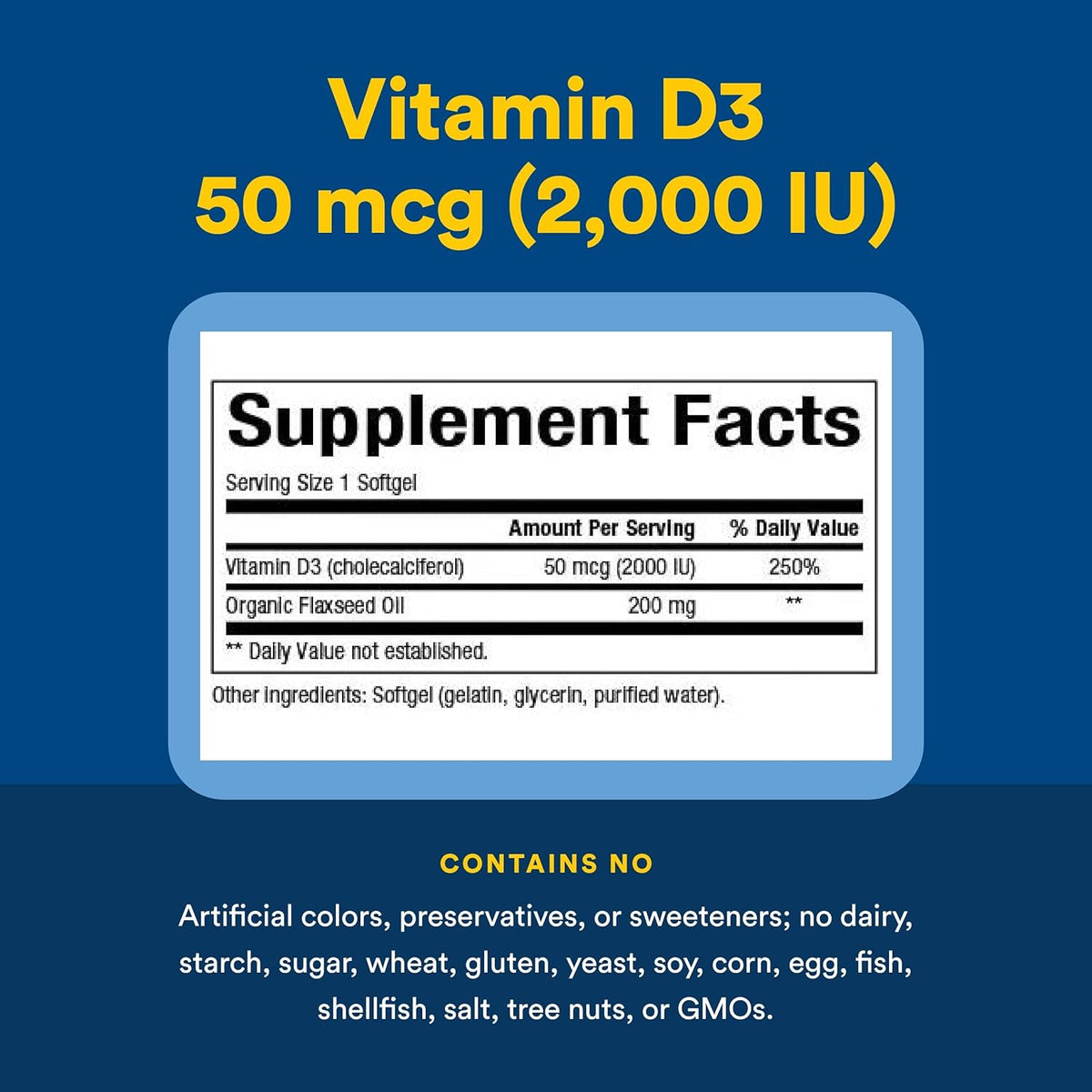 Vitamin D3 2000 IU Softgels