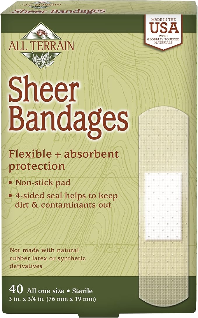 Sheer Bandages - Natural, Latex Free - 40 Ct.