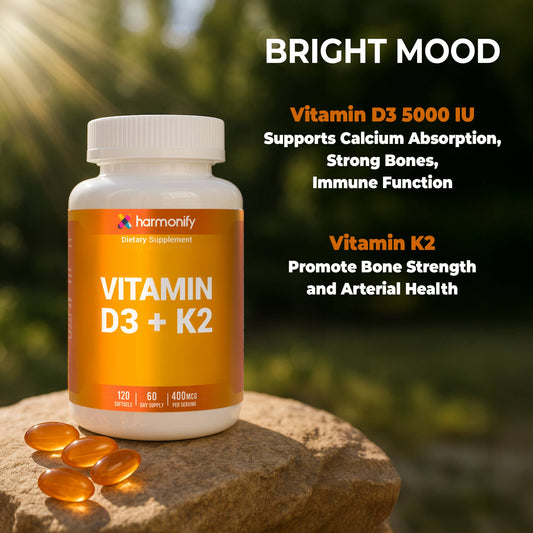 Vitamin D3 K2 400 mcg | 120 Softgels | Bone & Heart Support