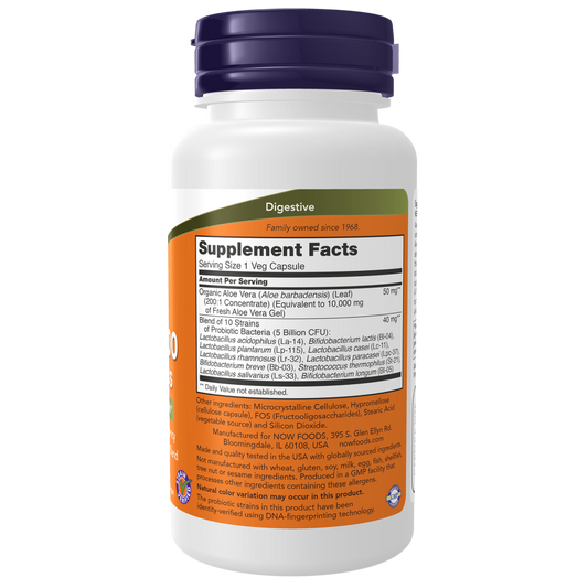 ALOE VERA 10,000 & PROBIOTICS 60 VCAPS-Digestive Support-AlchePharma