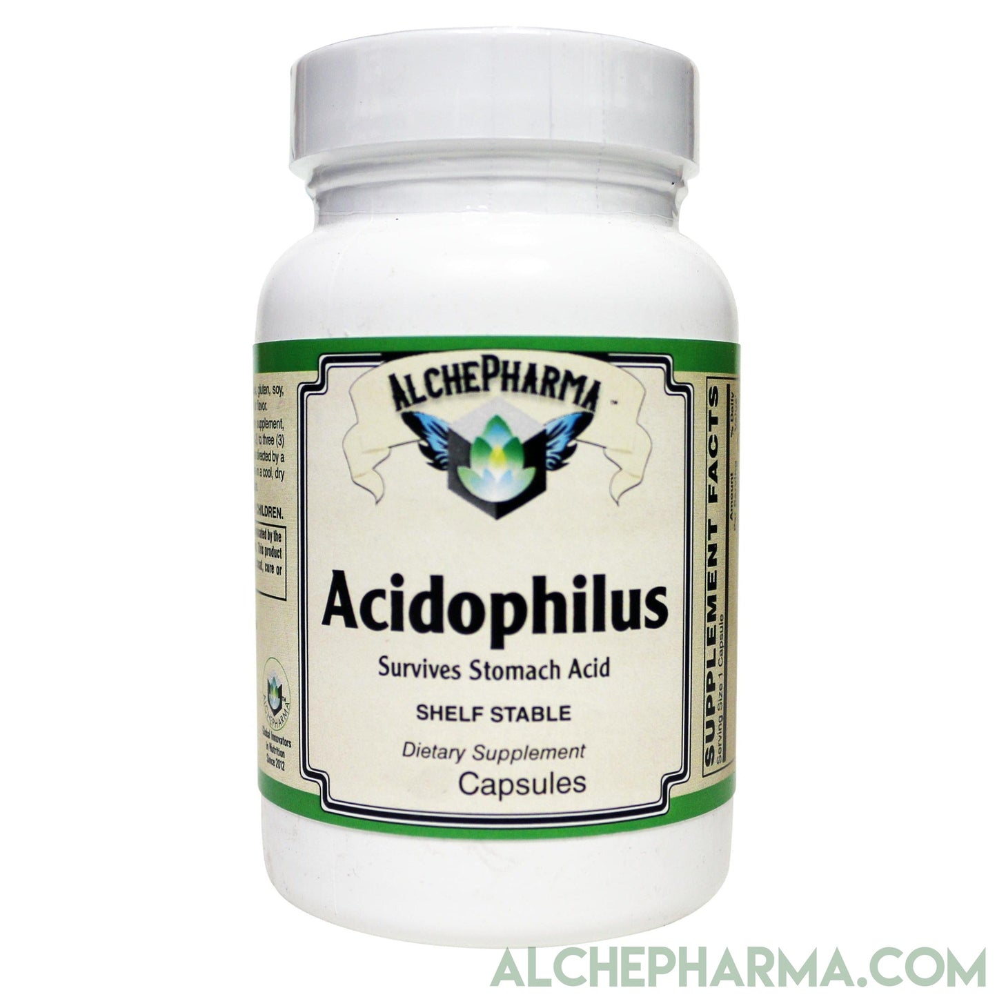 Acidophilus w/ Lactic Acid Producing strains L. acidophilus (La-14 ) and L. bulgaricus (La-64 ) 500 million viable cells per capsule-Probiotics-AlchePharma
