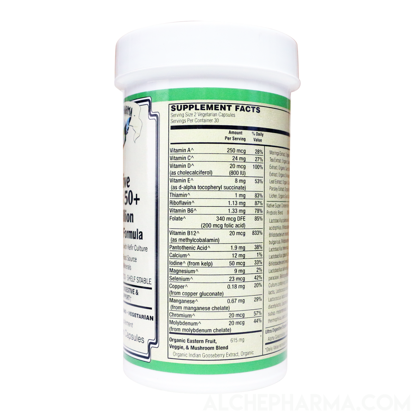 Active Men's 50+ 85 Billion Probiotic Formula - Super Concentrate Probiotic Blend, a Multi-Strain Probiotic with Kefir Culture-Vitamins & Supplements-AlchePharma