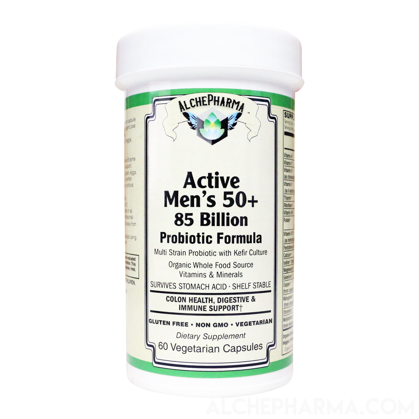Active Men's 50+ 85 Billion Probiotic Formula - Super Concentrate Probiotic Blend, a Multi-Strain Probiotic with Kefir Culture-Vitamins & Supplements-AlchePharma