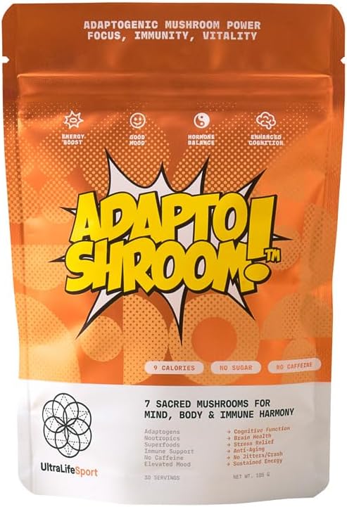 AdaptoShroom! 7 Sacred Msuhrooms For Mind, Body, & Immune Harmony - 105 Grams