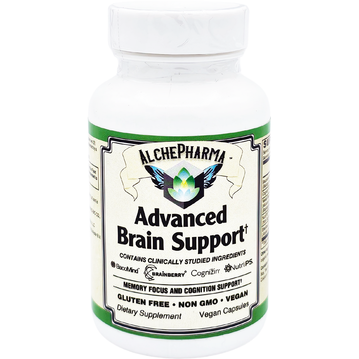 AlchePharma Advanced Brain Support: Enhance Memory, Focus, and Cognition. Vegan-AlchePharma
