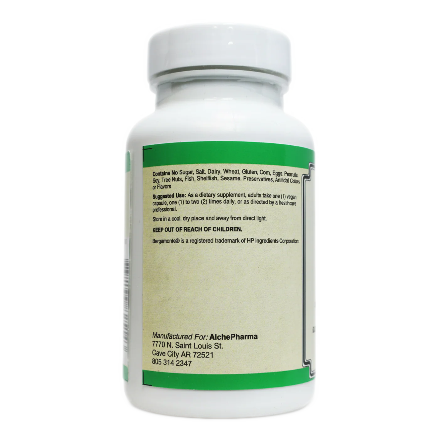 Bergamonte® - 500 Mg Bergamot Orange fruit extract (standardized to 38% polyphenols)