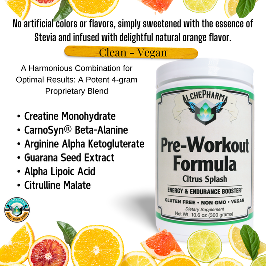 AlchePharma Pre-Workout Powder - Natural Energy & Endurance Booster-Pre Workout-AlchePharma