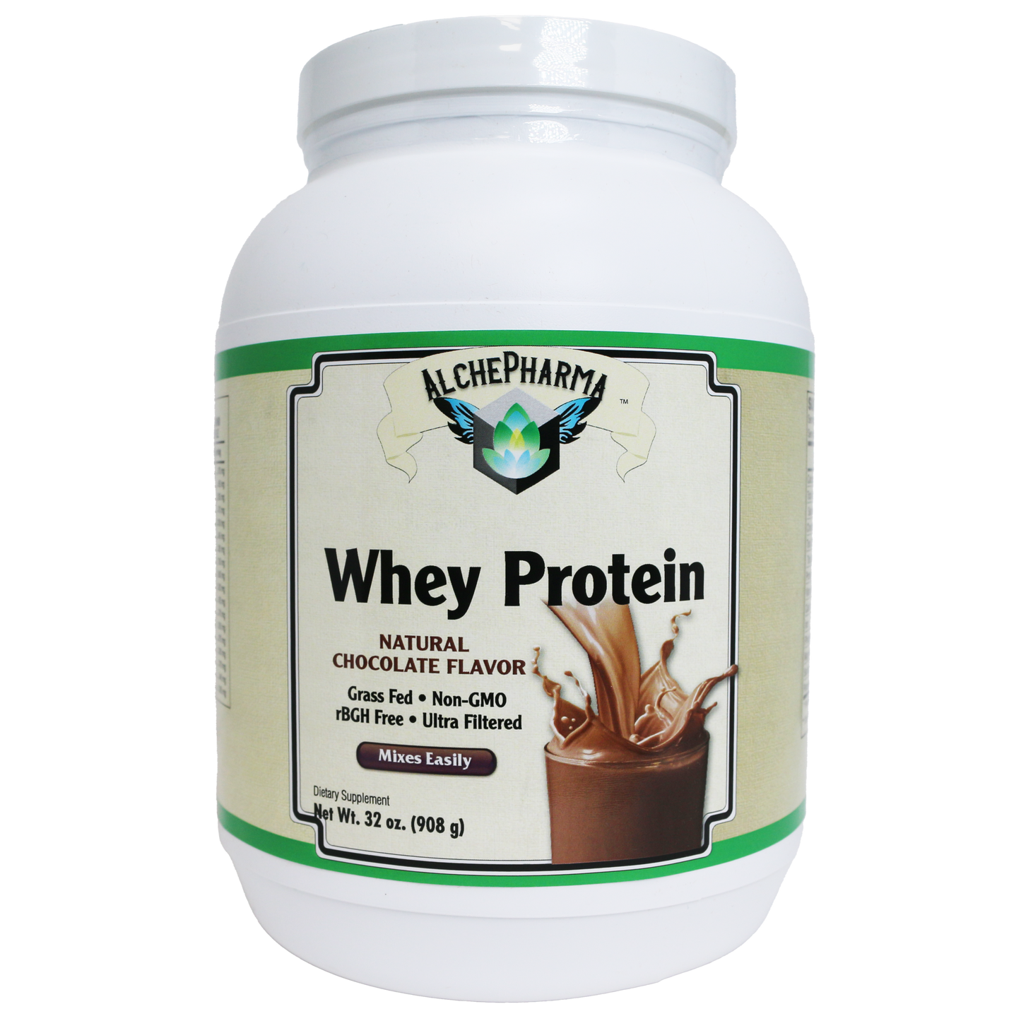 AlchePharma Premium Whey Blend (Concentrate & Isolate) - Natural Chocolate-Protein Powders-AlchePharma