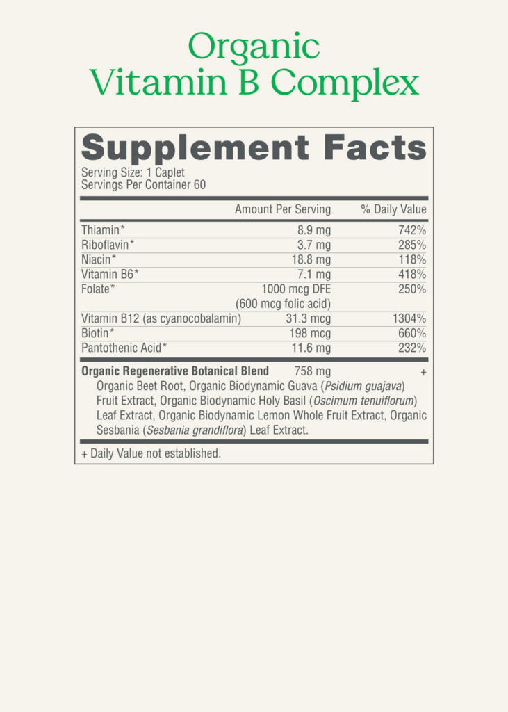 Organic Vitamin B Complex Caplets