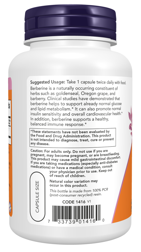 Berberine HCl 500 mg Veg Capsules