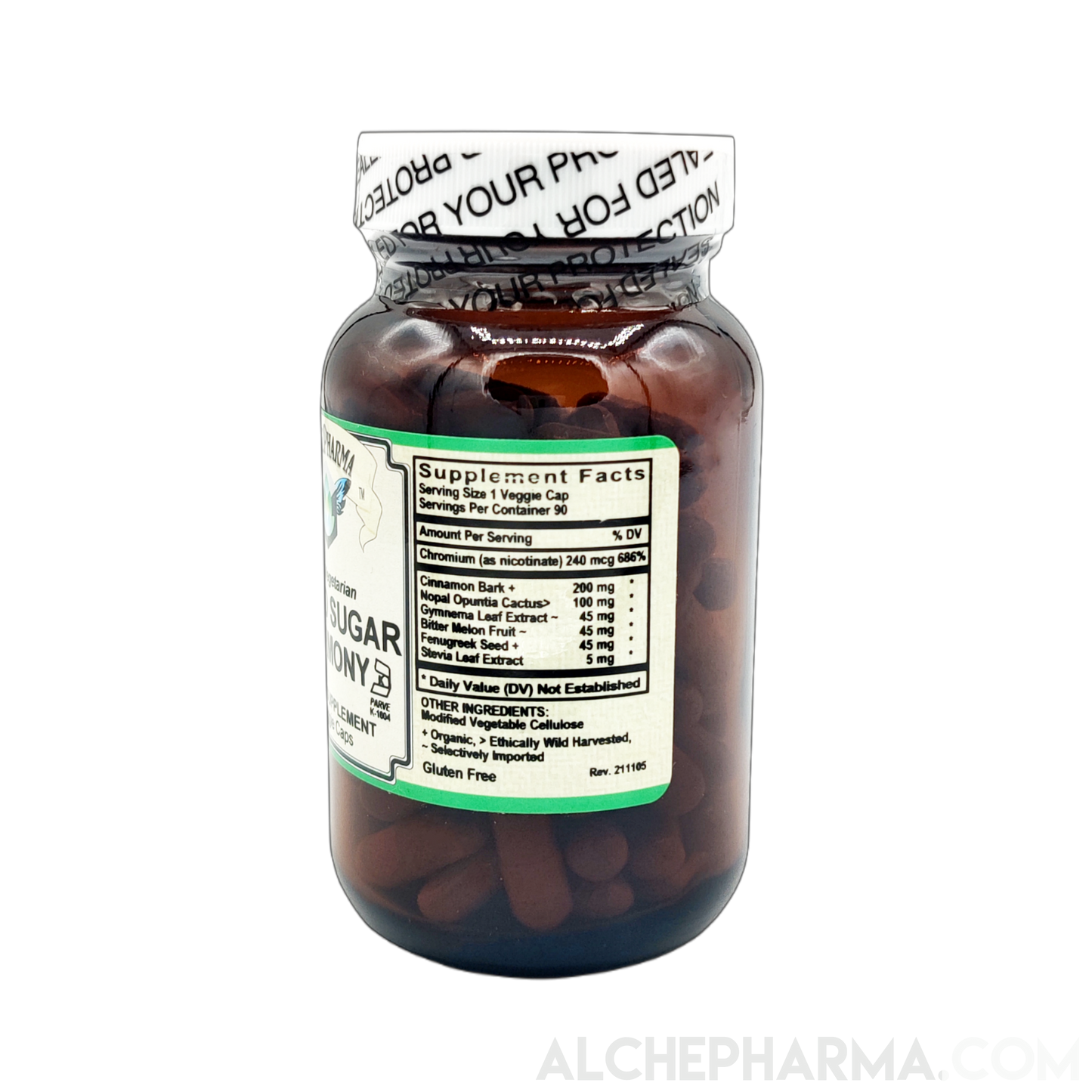 Blood Sugar Harmony - 100% Vegetarian (90 vcaps)-AlchePharma