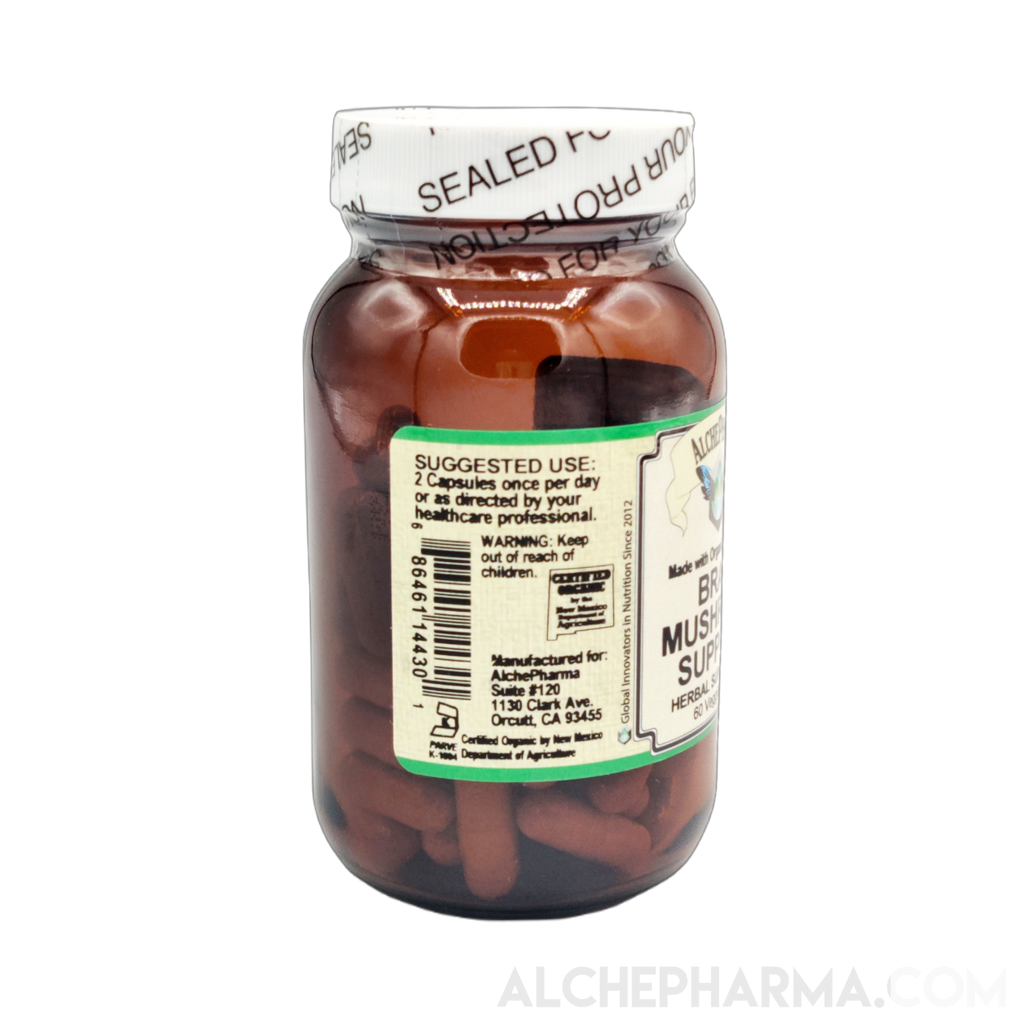 Brain Mushroom Support (60 vcap)-AlchePharma