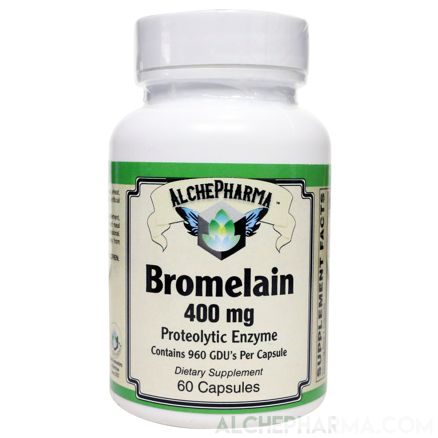 Bromelain 400 mg 2400 GDU per gram, providing 960 GDU per capsule-enzyme-AlchePharma