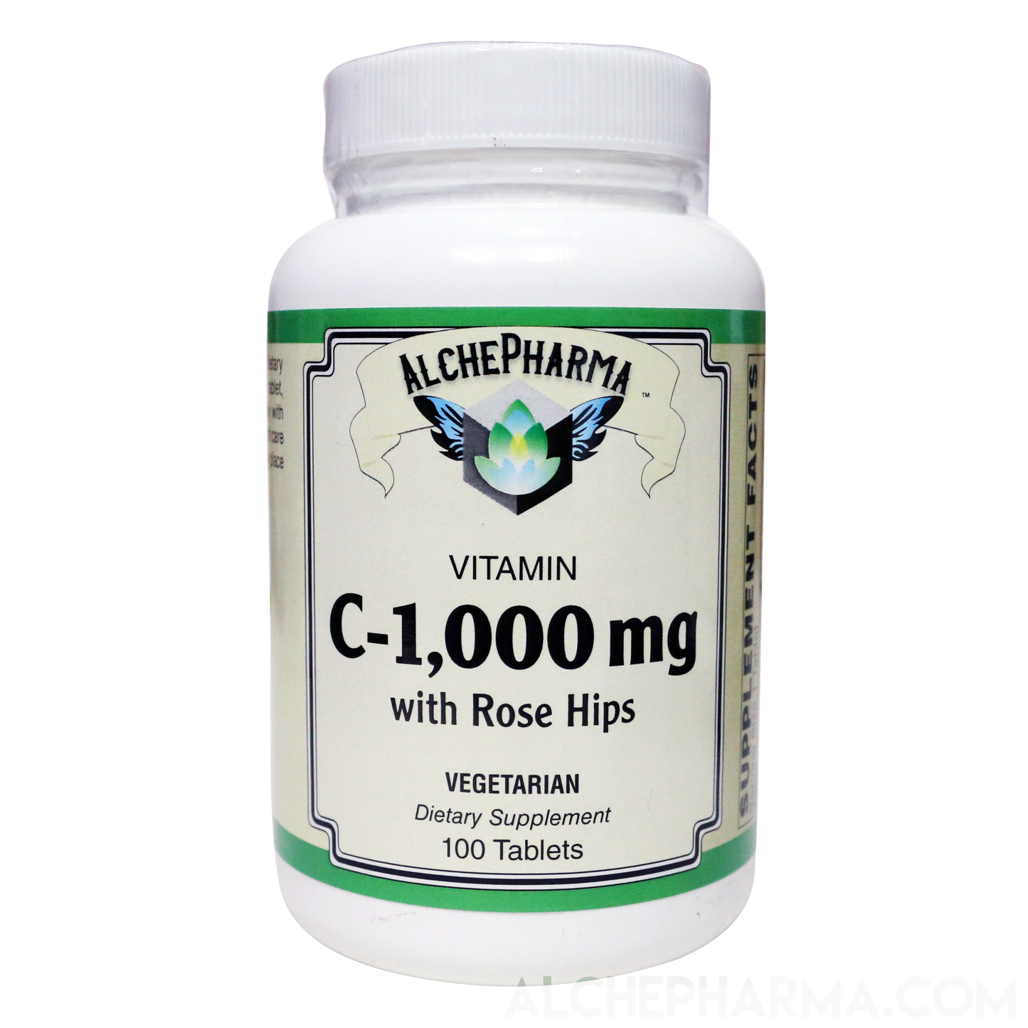 C-1,000mg ( ascorbic acid ) with 50 mg Rose Hips -Soy Corn Gluten Free-Vitamins & Supplements-AlchePharma