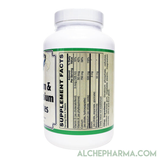 Calcium Magnesium Citrates- Bone Health support, with added Vitamin K & D and Boron-Minerals-AlchePharma
