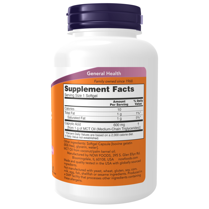 Caprylic Acid 600 mg Softgels-Digestive Support-AlchePharma