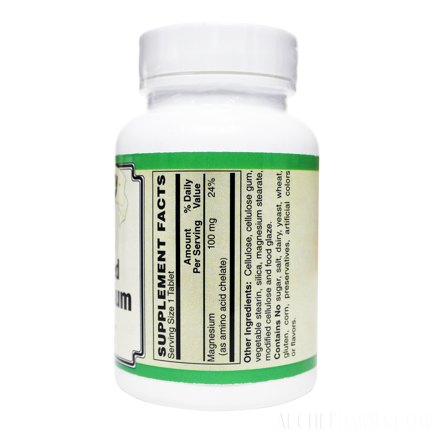 Chelated Magnesium AA Chelate 100mg - Low Dose for Sensitive Stomachs-Minerals-AlchePharma