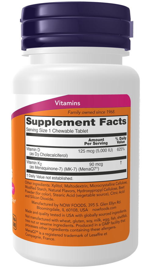 D3 + K2 Chewable Tablets