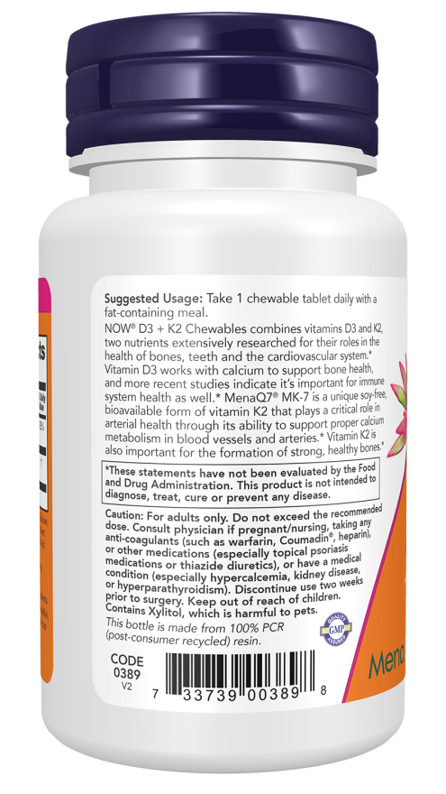 D3 + K2 Chewable Tablets