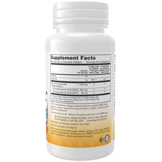 DHA Kids Fish Oil Chewable Softgels-Nutritional Oils-AlchePharma