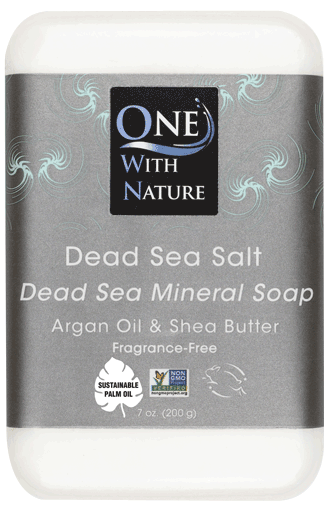 Dead Sea Salt Soap with Argan Oil & Shea Butter (Fragrance Free)