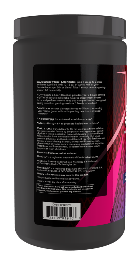 E-Sport Reaction, Chocolate Milkshake Flavor Powder