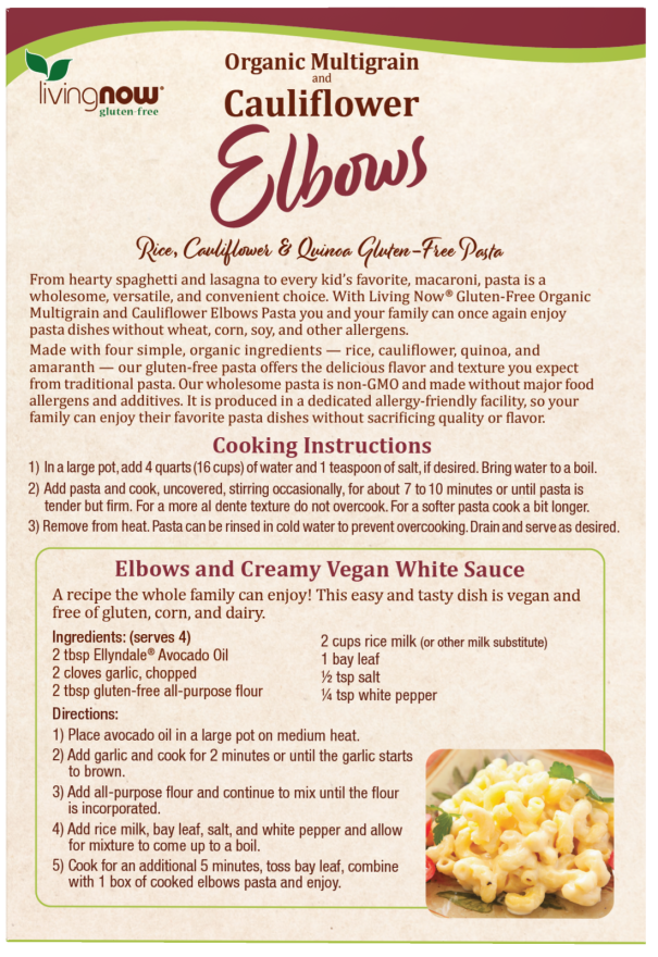 Cauliflower and Multigrain Elbows Pasta, Organic