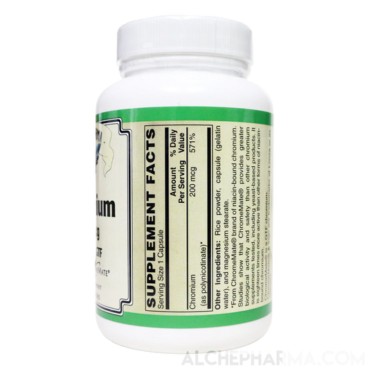 Chromium 200 Mcg -Yeast Free GTF from ChromeMate® - 100 Capsules