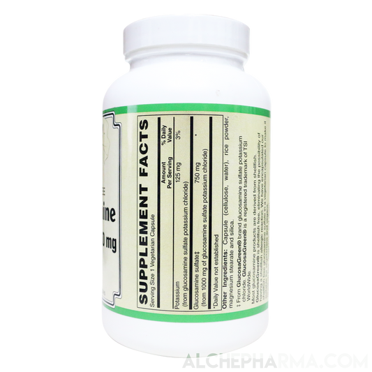 Glucosamine Sulfate ( Vegan - Patented GlucosaGreen Technology ) 750 mg.-Joint Health-AlchePharma
