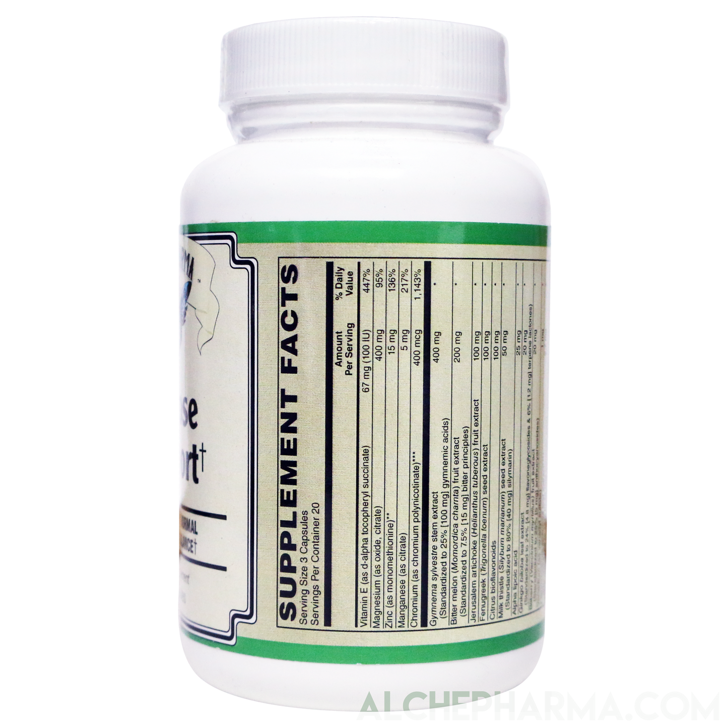 Glucose Support a Lagerstroemia speciosa, Gymnema sylvestre Vitamin Complex-Vitamins & Supplements-AlchePharma
