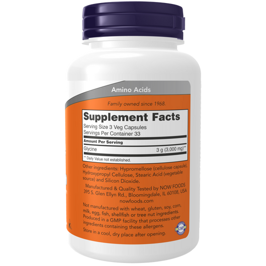 Glycine 1000 mg Veg Capsules-Amino Acids-AlchePharma