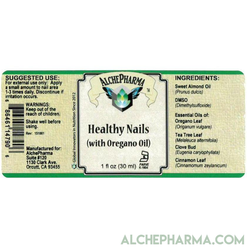 Healthy Nails W/ DMSO, Oregano, Almond, Tea Tree, Clove, and Cinnamon-Hair Skin Nails-AlchePharma