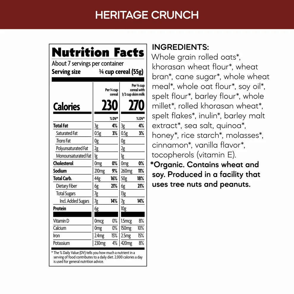 Heritage Crunch Cereal - 14 Oz.