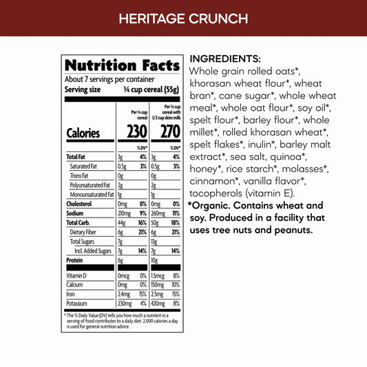 Heritage Crunch Cereal - 14 Oz.