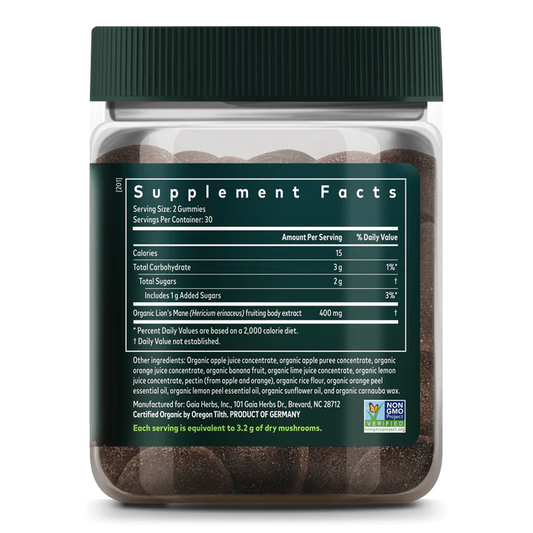 Lion's Mane Mushroom Gummies - Gaia Herbs