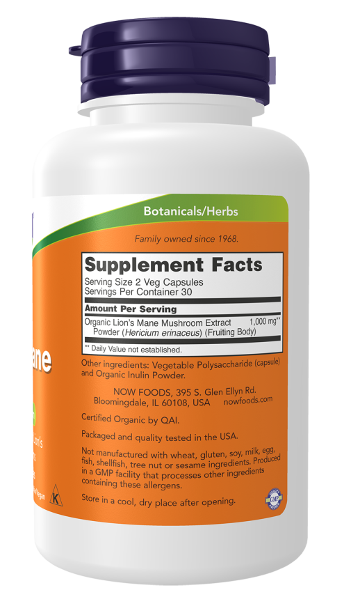 Lion's Mane 500 mg Veg Capsules