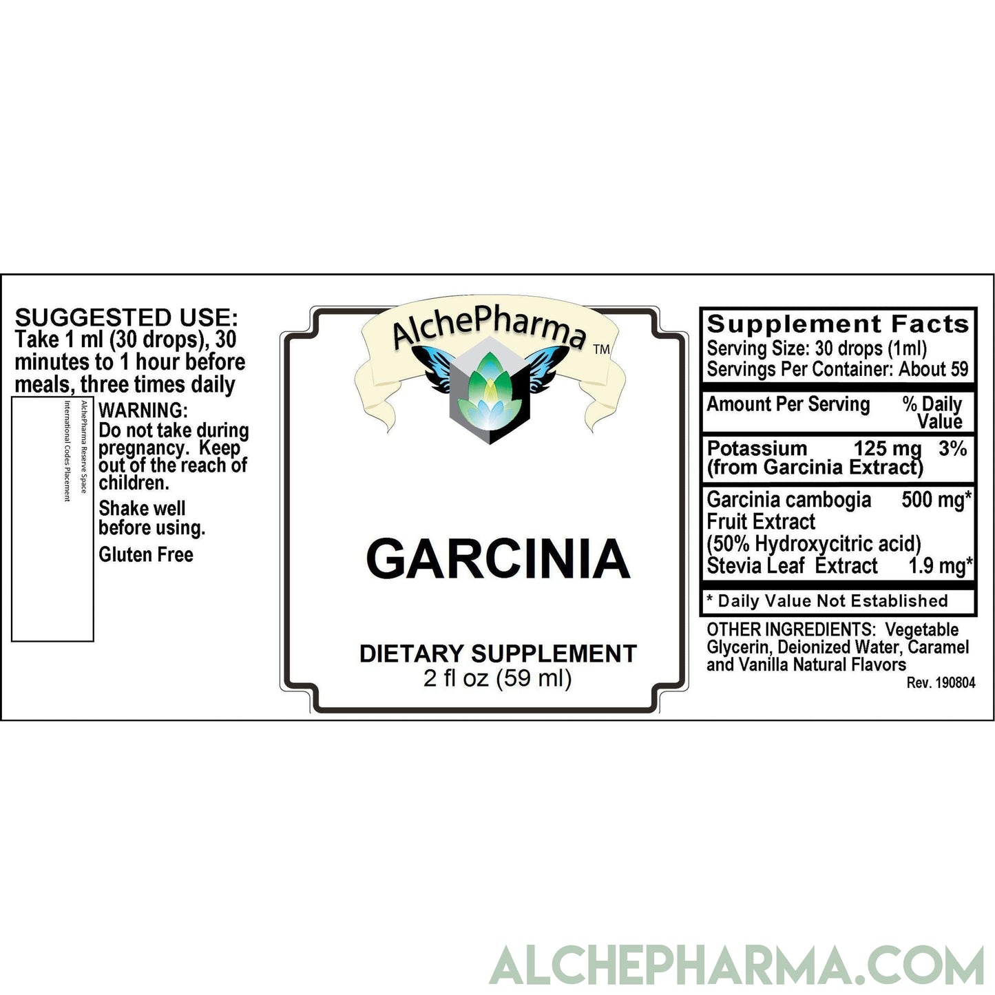 Liquid Garcinia Cambogia Fruit Extract standardized to 50% HCA-Herbs-AlchePharma