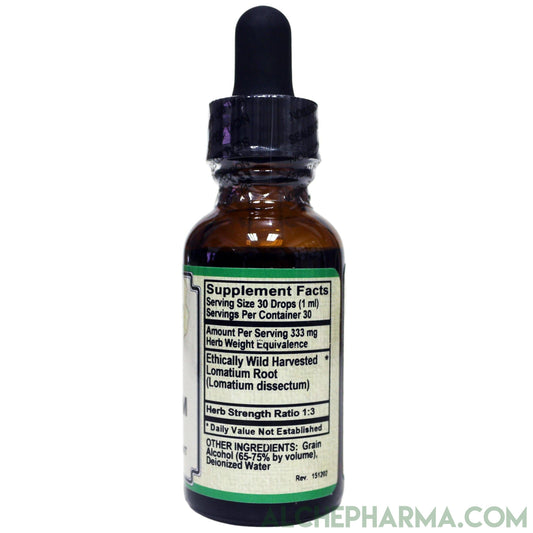 Lomatium Root Tincture, Professionally Rated Herb Strength Ratio1:3 Wild Harvested-Herb-AlchePharma