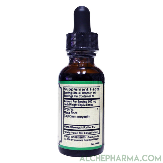 Maca Root Tincture - *Organic 1:2 Herb Strength Ratio, 500mg Herb Weight Equivalence per Serving-Herb-AlchePharma